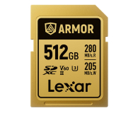 Lexar 512GB SDXC ARMOR Gold UHS-II U3 V60 IP68 Stainless Steel - 1329313 - zdjęcie 1
